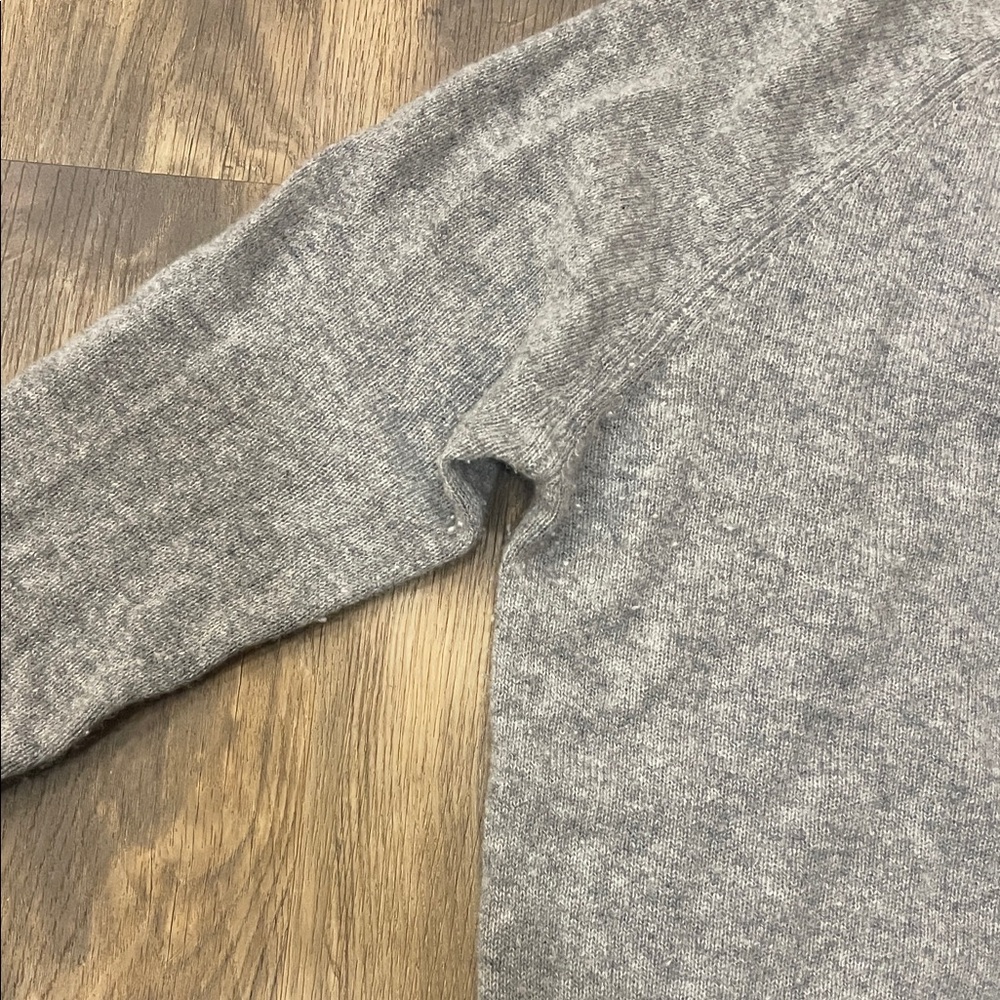 Quince Women's Heather Gray Crew Neck Sweater - Picture 7 of 8